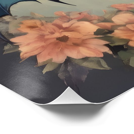 Een Schattigee Halloween Bat hb5 Glanzend Poster (Hoek)