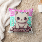 Eén Schattigee Kawaii Gamer Cat, game over Kussen (Deken)