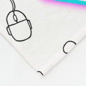 Eén Schattigee Kawaii Gamer Cat, game over Print Fleece Deken (Hoek)