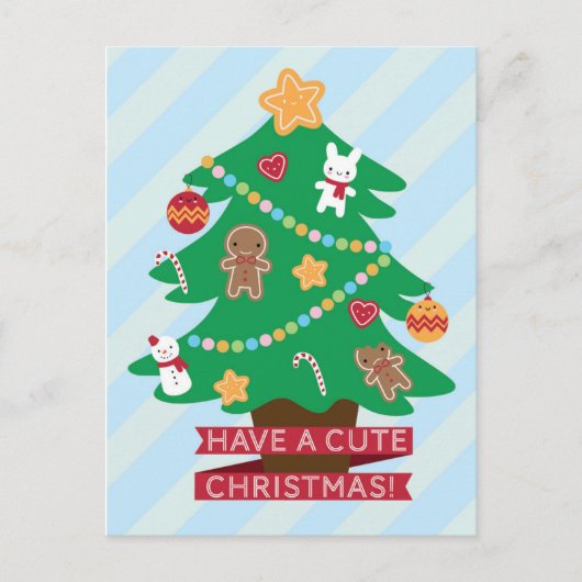 Een Schattigee kerst Feestdagenkaart (Voorkant)