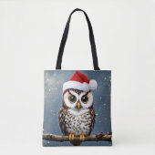 Een Schattigee kerst uil Tote Bag (Voorkant)