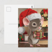 Een Schattigee kerstmuis Briefkaart (Voorkant / Achterkant)
