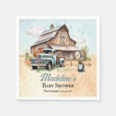 Een Schattigee kleine boer Baby shower Servet (Voorkant)