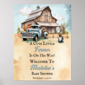 Een Schattigee kleine boer is op weg naar het Baby Poster (Voorkant)