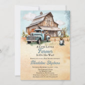 Een Schattigee kleine boerenschuur | Truck Boy Bab Kaart (Voorkant)
