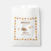 Een Schattigee kleine dinosaurus is op weg naar he Bedankzakje (Voorkant)