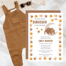 Een Schattigee kleine dinosaurus is op weg naar he