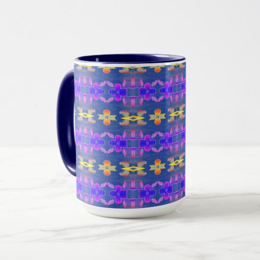 Een Schattigee kleine Floral Patterned Coffee Mok (Voorkant links)