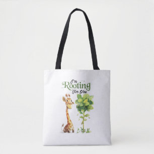 Een Schattigee kleine Giraffe met de boom, wortele Tote Bag