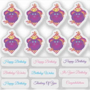 Een Schattigee kleine teddybeer verjaardag Sticker