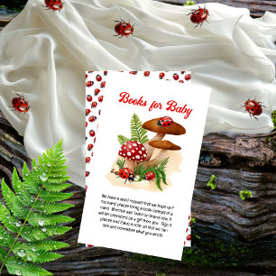 Een Schattigee Little Ladybug Baby shower Boeken v Informatiekaartje