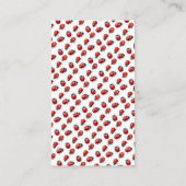 Een Schattigee Little Ladybug Baby shower Luier Ra Informatiekaartje (Achterkant)