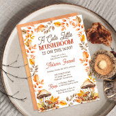 Een Schattigee Little Mushroom Herfst Baby shower Kaart