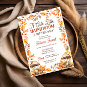 Een Schattigee Little Mushroom Herfst Baby shower Kaart