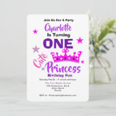 Een Schattigee prinses 1e verjaardag gepersonalise Kaart (Staand voorkant)