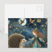 Een Schattigee prinses en de Hedgehog Fantasy Briefkaart (Voorkant / Achterkant)