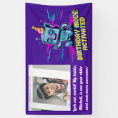 Een Schattigee Robot Activated Birthday Party Mode Spandoek (Verticaal)