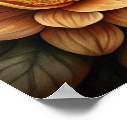 Een Schattigee rode vos Poster (Hoek)