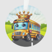 Een SCHATTIGEE schoolbus Ornament (voorkant)