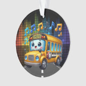 Een SCHATTIGEE schoolbus Ornament (voorkant)