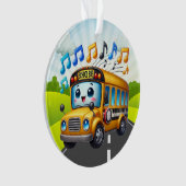Een SCHATTIGEE schoolbus Ornament (voorkant)