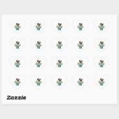 Een Schattigee stekker Hart Sticker (Vel)