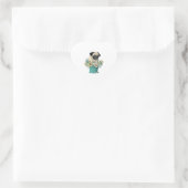 Een Schattigee stekker Hart Sticker (Tas)