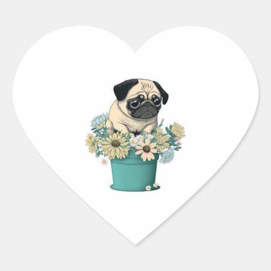 Een Schattigee stekker Hart Sticker (Voorkant)