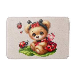 Een Schattigee teddybeer verkleed als een lievehee Badmat