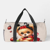 Een Schattigee teddybeer verkleed als een lievehee Plunjezak (Achterkant)