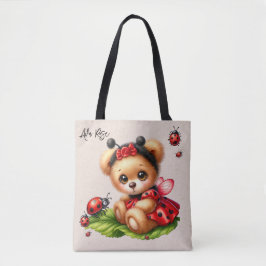 Een Schattigee teddybeer verkleed als een lievehee Tote Bag