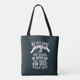 Een Schattigee vogel zingt hoe groot je bent Chris Tote Bag