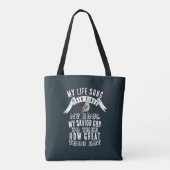 Een Schattigee vogel zingt hoe groot je bent Chris Tote Bag (Achterkant)