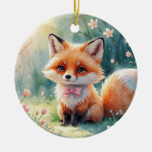 Een Schattigee vos Keramisch Ornament