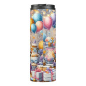 Een Schattigee Zebra op een verjaardagsfeestje Thermosbeker (Achterkant)