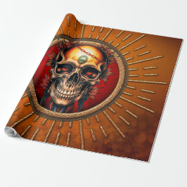Een schedel cadeaupapier