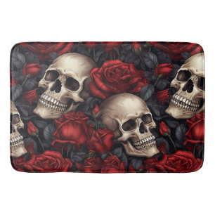 Een Schedel en Rozen Serie Design 10 Badmat