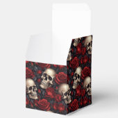 Een schedel en Rozen serie Design 10 Bedankdoosjes (Geopend)