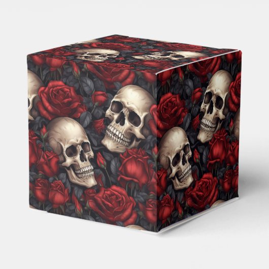 Een schedel en Rozen serie Design 10 Bedankdoosjes (Achterkant)