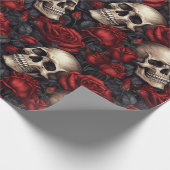 Een schedel en Rozen serie Design 10 Cadeaupapier (Hoek)