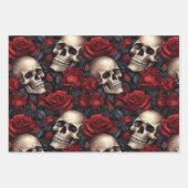 Een schedel en Rozen serie Design 10 Inpakpapier Vel (Voorkant 3)