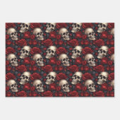 Een schedel en Rozen serie Design 10 Inpakpapier Vel (Voorkant)