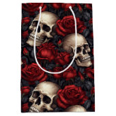 Een schedel en Rozen serie Design 10 Medium Cadeauzakje (Voorkant)