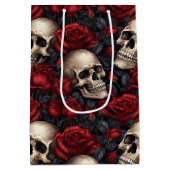 Een schedel en Rozen serie Design 10 Medium Cadeauzakje (Achterkant)