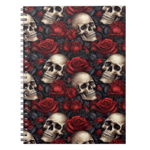 Een schedel en Rozen serie Design 10 Notitieboek