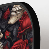 Een schedel en Rozen serie Design 10 Pickleball Paddle (Links Detail)