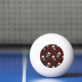 Een schedel en Rozen serie Design 10 Pingpongbal (Net)