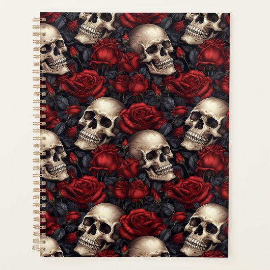 Een schedel en Rozen serie Design 10 Planner (Voorkant)