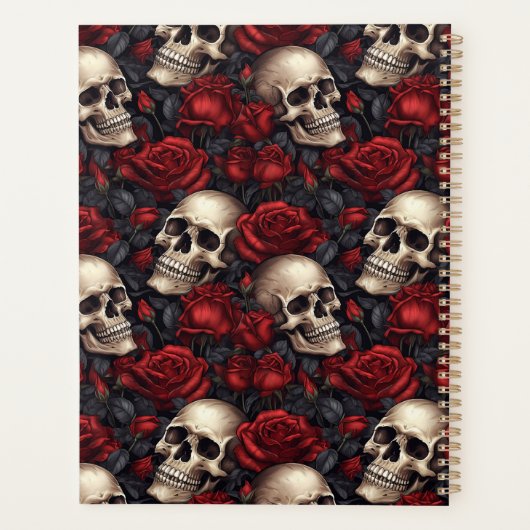 Een schedel en Rozen serie Design 10 Planner (Achterkant)