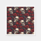 Een schedel en Rozen serie Design 10 Servet (Voorkant)